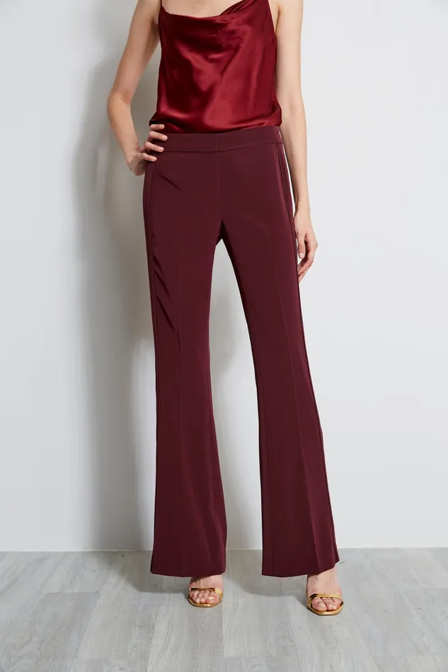 Pants Women Elie Tahari Tuxedo Fit and Flare Pant CORDOVAN