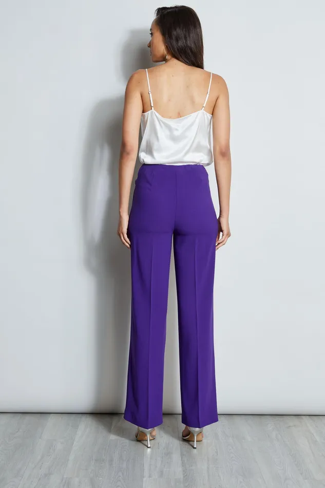 Pants Women Elie Tahari Wide Leg Sash Pant PLUM