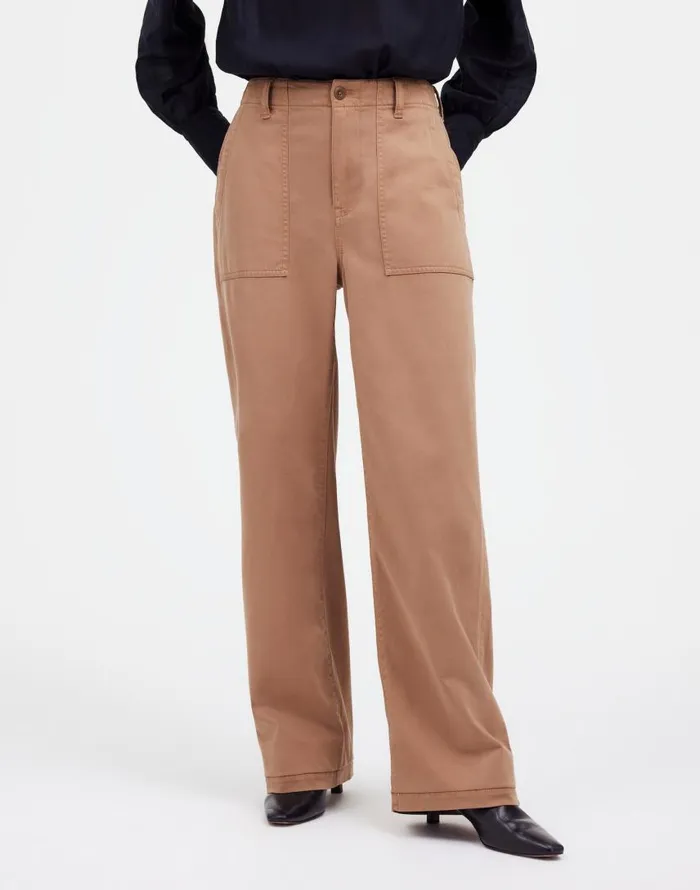 Pants Women Madewell LowSlung Baggy Utility Pants Dark Camel