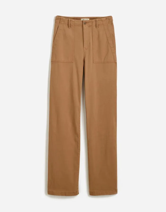 Pants Women Madewell LowSlung Baggy Utility Pants Dark Camel