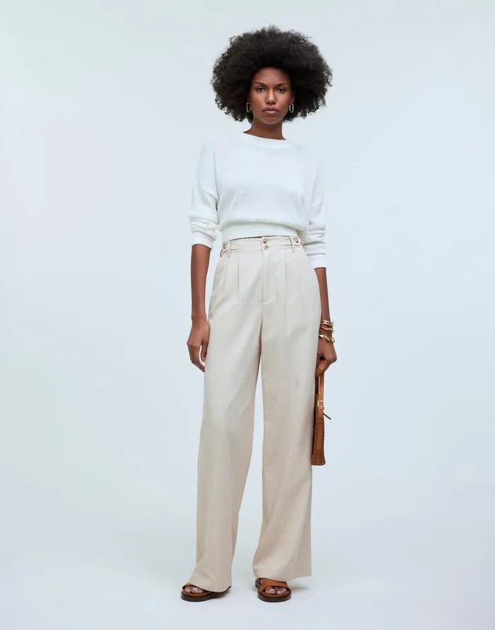 Pants Women Madewell The Harlow WideLeg Pant Harvest Moon