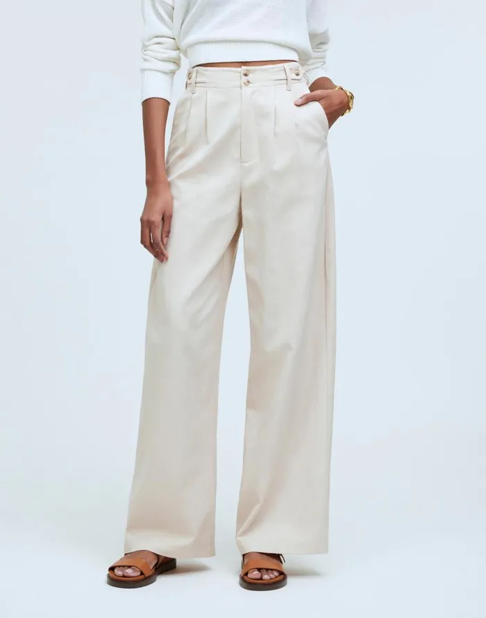 Pants Women Madewell The Harlow WideLeg Pant Harvest Moon