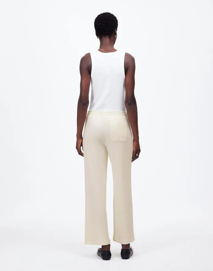 Pants Women Madewell WaffleKnit StraightLeg Sweatpants Winter White