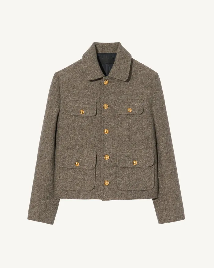 PAOLA JACKET Feather Grey Donagal Women Nili Lotan Jackets and Blazers
