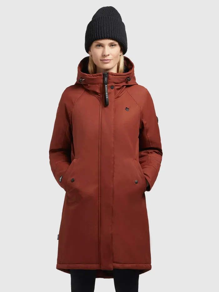 Parkas KHUJO Women Mantel SEMIE Rotbraun Rotbraun