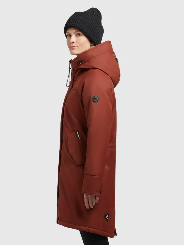 Parkas KHUJO Women Mantel SEMIE Rotbraun Rotbraun