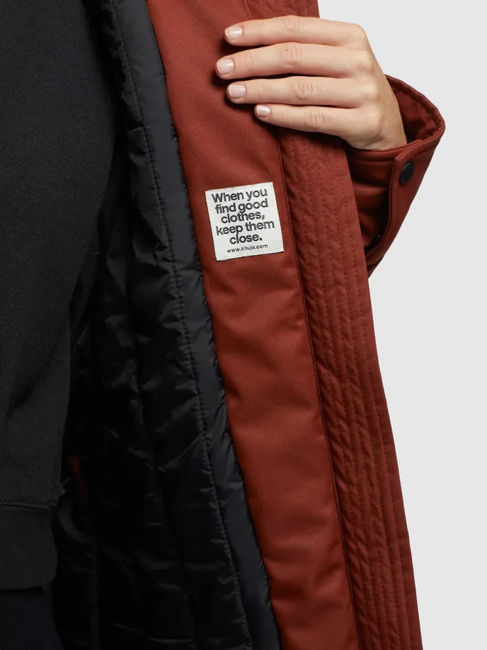 Parkas KHUJO Women Mantel SEMIE Rotbraun Rotbraun
