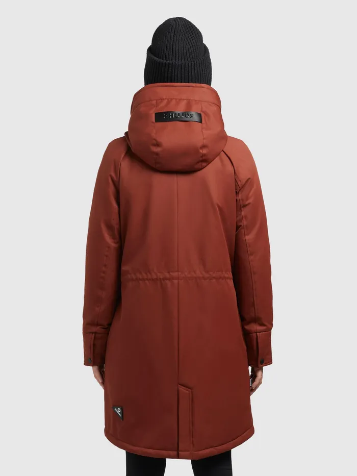 Parkas KHUJO Women Mantel SEMIE Rotbraun Rotbraun