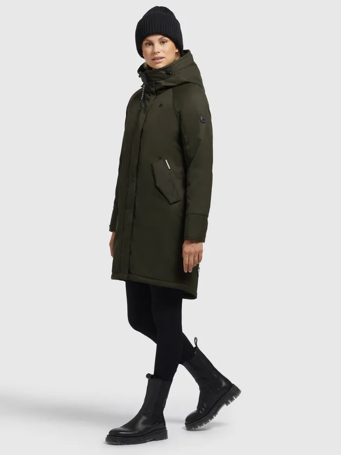 Parkas Women Mantel SEMIE Dunkelgrn Dunkelgrn KHUJO