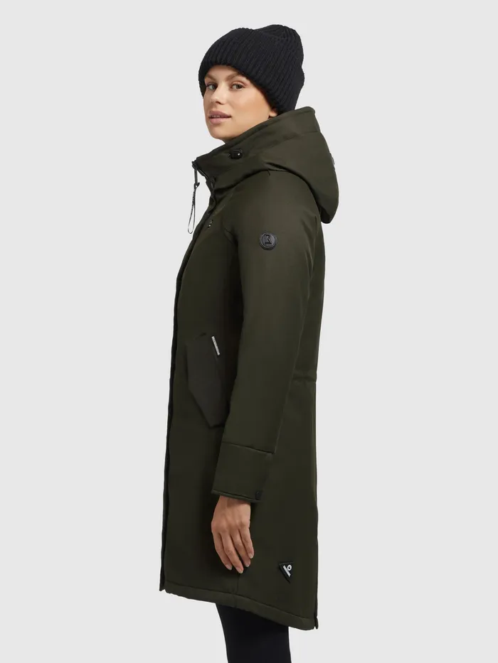 Parkas Women Mantel SEMIE Dunkelgrn Dunkelgrn KHUJO