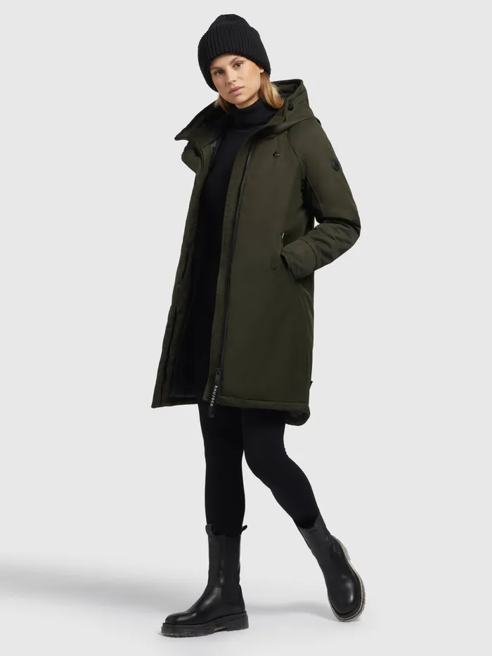 Parkas Women Mantel SEMIE Dunkelgrn Dunkelgrn KHUJO