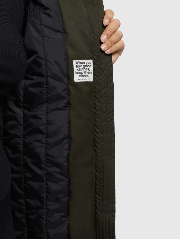 Parkas Women Mantel SEMIE Dunkelgrn Dunkelgrn KHUJO