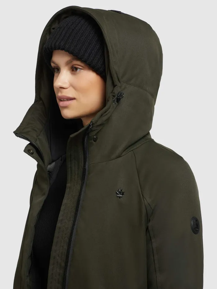 Parkas Women Mantel SEMIE Dunkelgrn Dunkelgrn KHUJO
