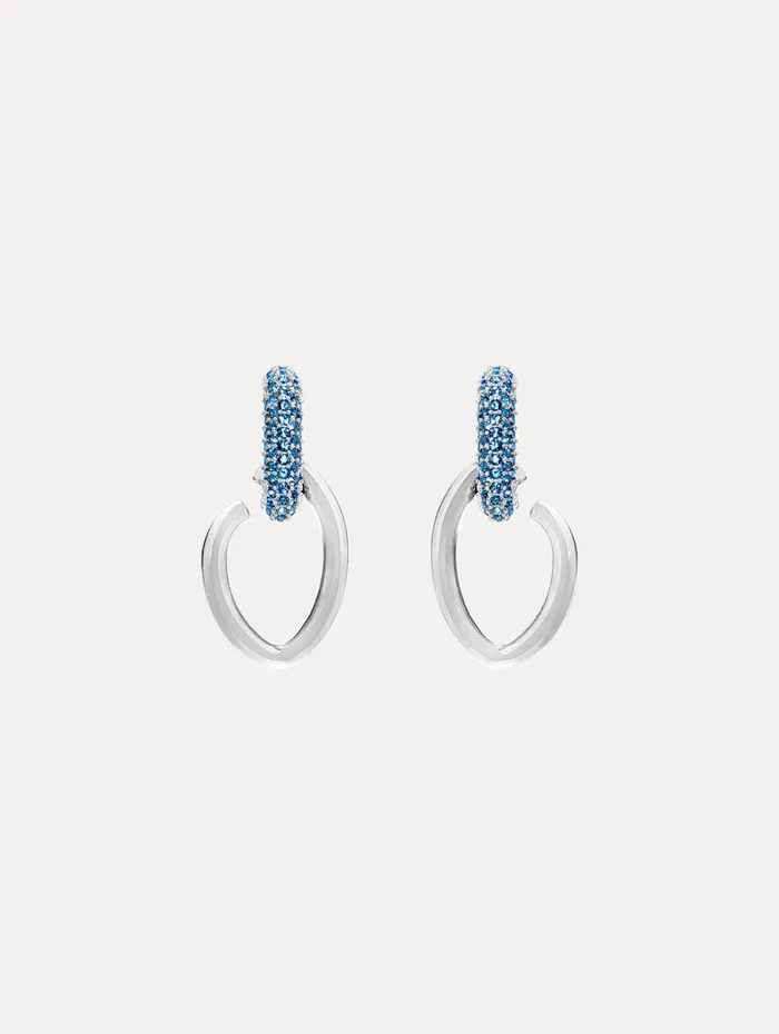 Pav O Drop Earrings Blue Women Oscar De La Renta Earrings