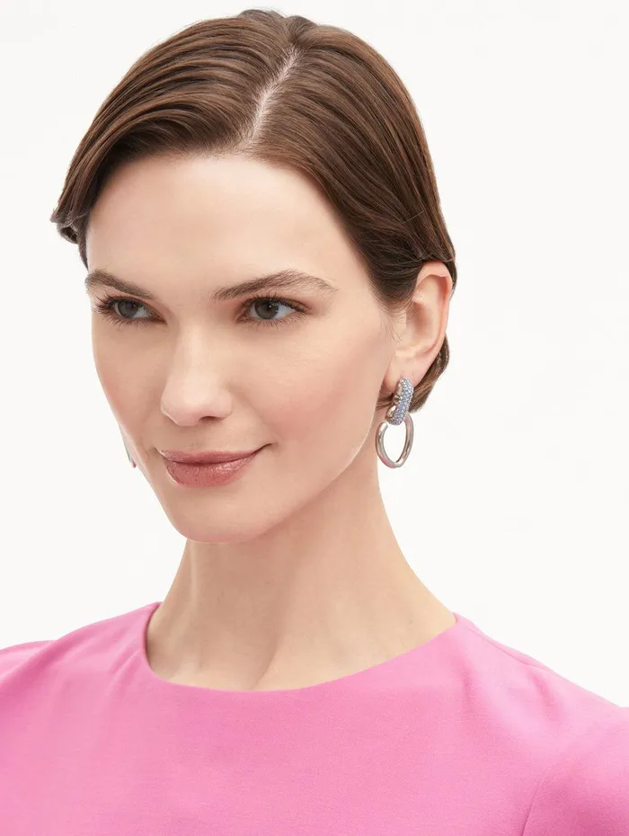 Pav O Drop Earrings Blue Women Oscar De La Renta Earrings