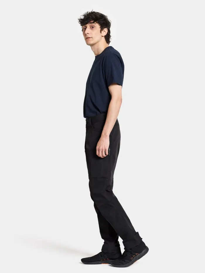 Pavo Pants Black Men Didriksons Walking Trousers