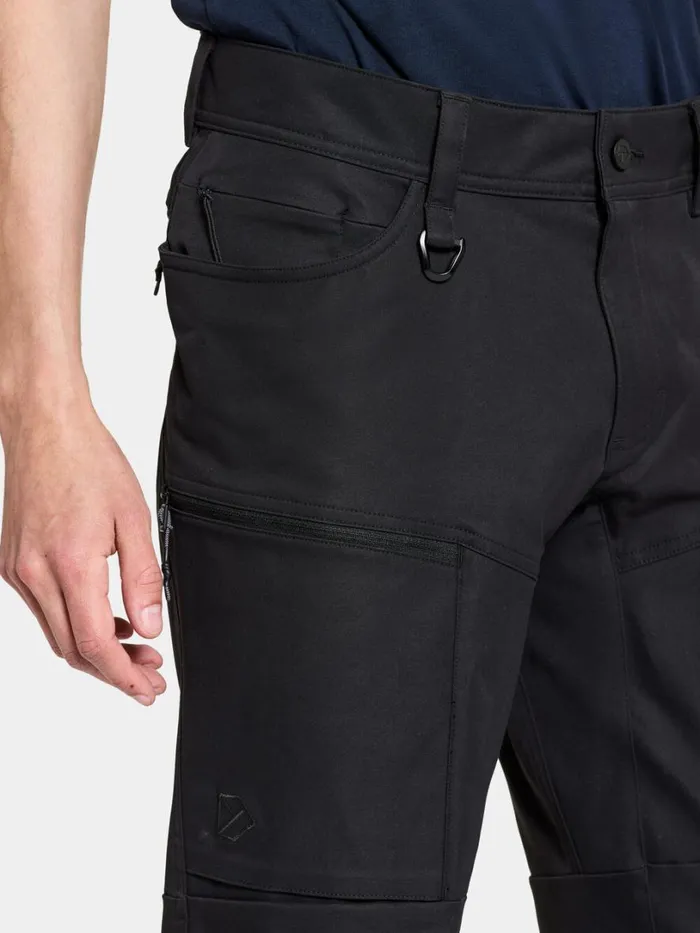 Pavo Pants Black Men Didriksons Walking Trousers
