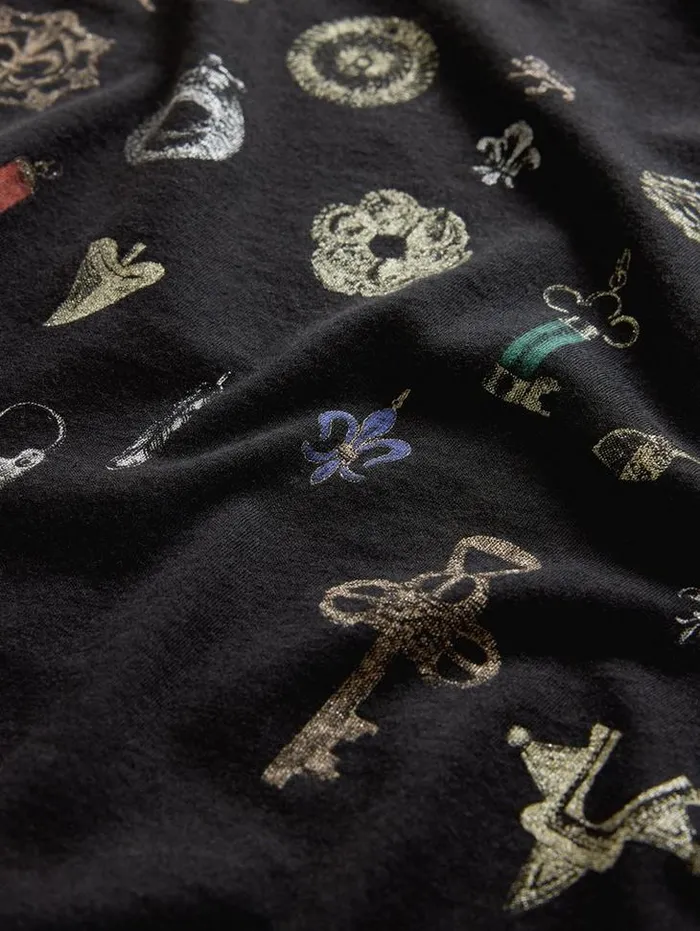 PENDANTS TEE Black Men John Varvatos Graphic Tees