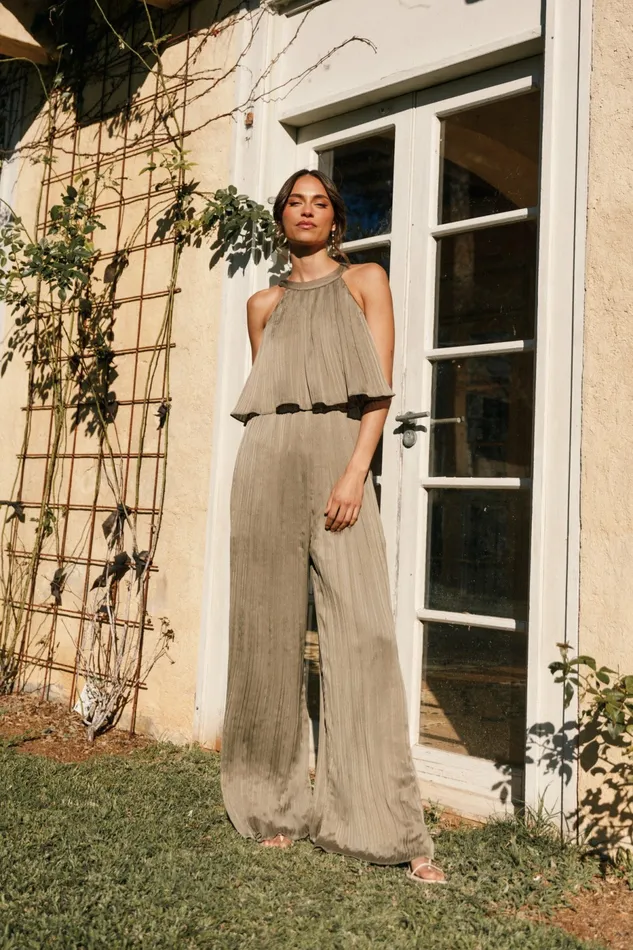 Petal and Pup Alina Jumpsuit Olive Women Jumpsuits and Rompers