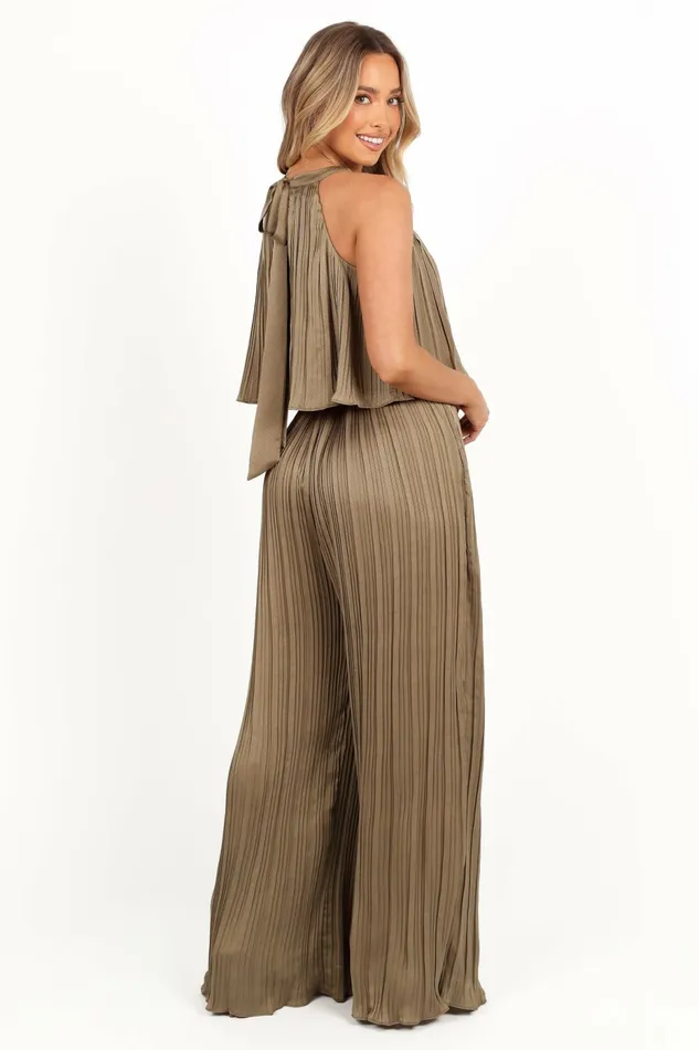 Petal and Pup Alina Jumpsuit Olive Women Jumpsuits and Rompers