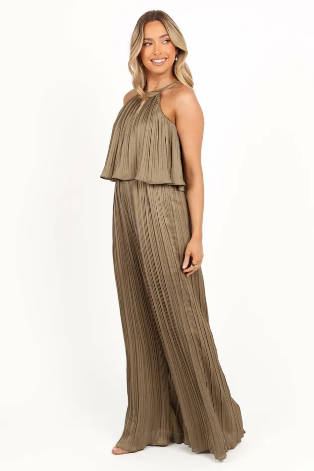 Petal and Pup Alina Jumpsuit Olive Women Jumpsuits and Rompers