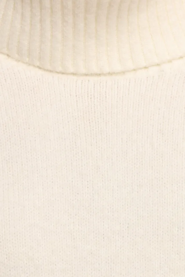 Petal and Pup Bindy Cowlneck Knit Sweater White Women Sweaters