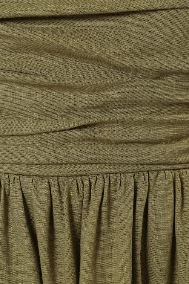 Petal and Pup Dresses Women Kayt Strapless Dress Olive Green