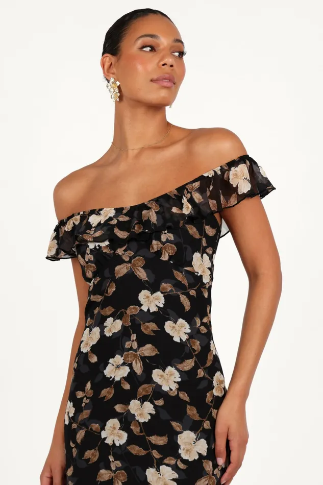Petal and Pup Event Dresses Women Irelynn Maxi Dress Black Floral