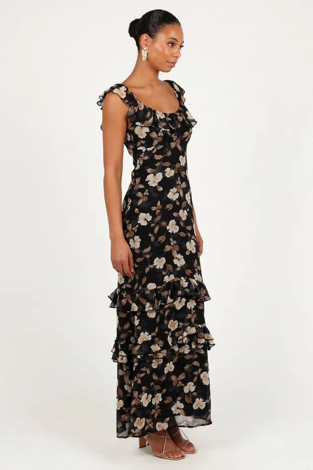 Petal and Pup Event Dresses Women Irelynn Maxi Dress Black Floral