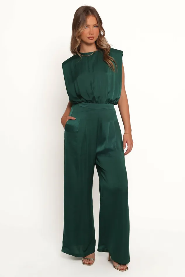 Petal and Pup Jumpsuits and Rompers Women Rema Jumpsuit Dark Green