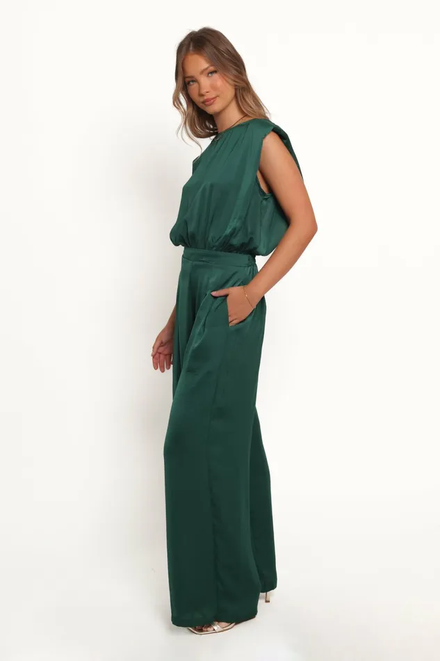 Petal and Pup Jumpsuits and Rompers Women Rema Jumpsuit Dark Green