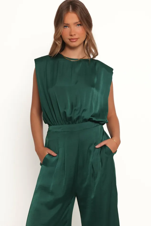 Petal and Pup Jumpsuits and Rompers Women Rema Jumpsuit Dark Green
