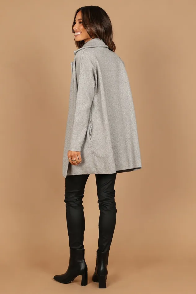 Petal and Pup Lenore Coatigan Grey Women Sweaters