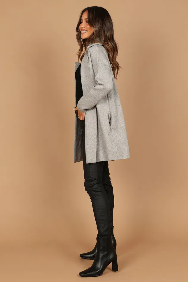 Petal and Pup Lenore Coatigan Grey Women Sweaters
