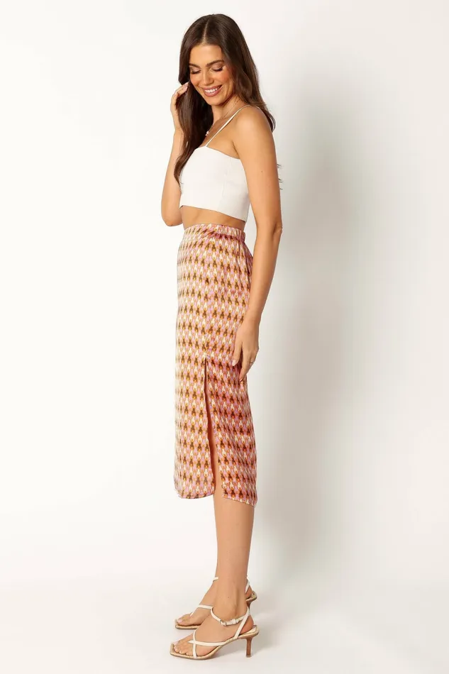 Petal and Pup Marley Midi Skirt Mocha Women Skirts