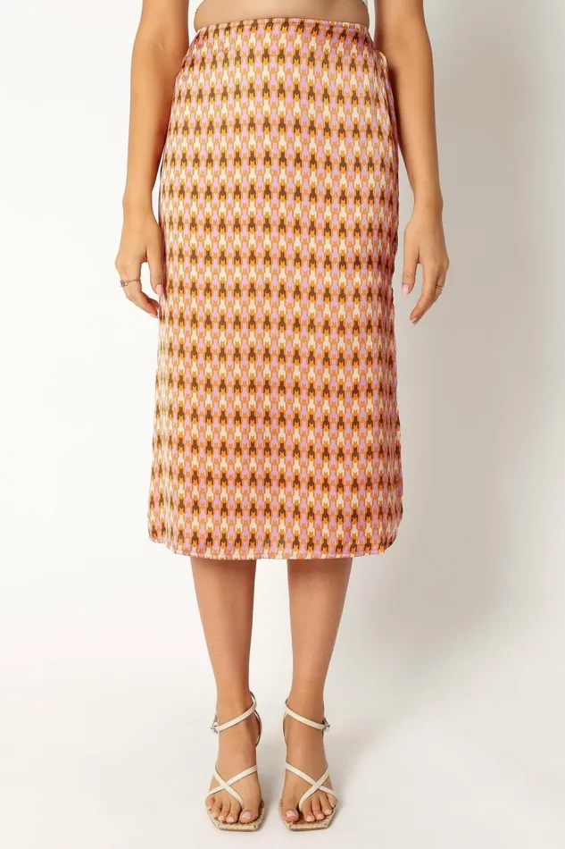 Petal and Pup Marley Midi Skirt Mocha Women Skirts