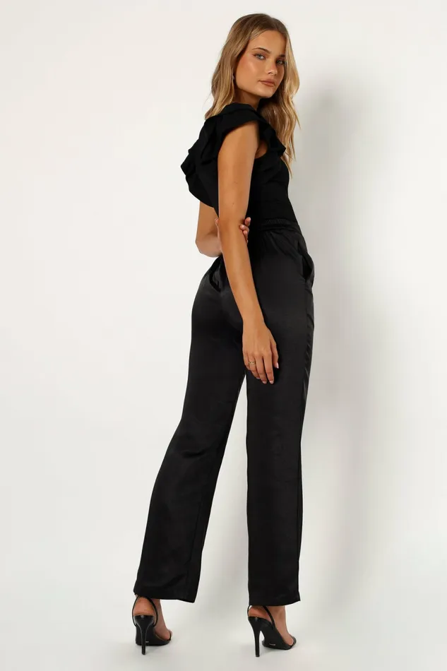 Petal and Pup Pants Women Novalee Satin Pant Black