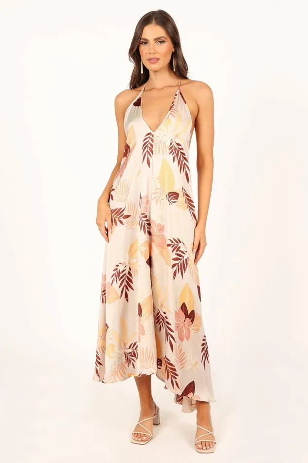 Petal and Pup Rita Midi Dress Multi Women Satin Dresses