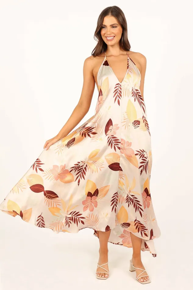 Petal and Pup Rita Midi Dress Multi Women Satin Dresses