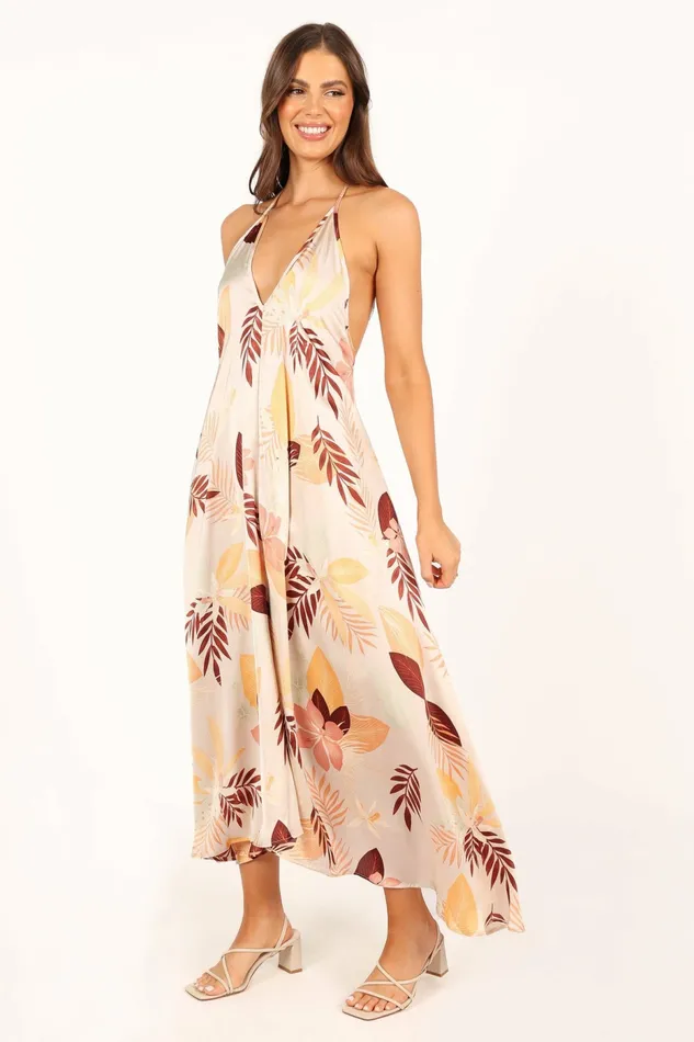 Petal and Pup Rita Midi Dress Multi Women Satin Dresses