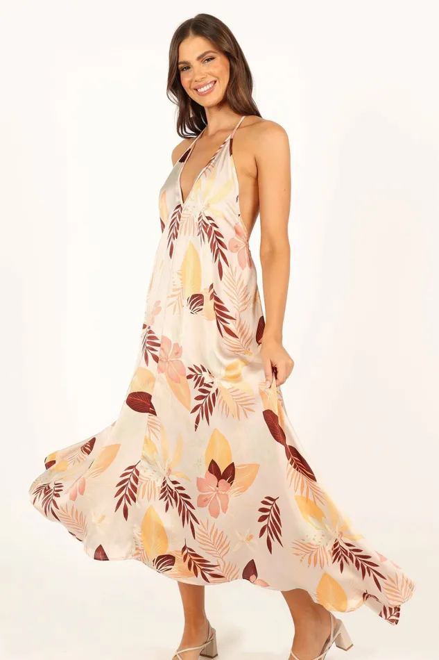 Petal and Pup Rita Midi Dress Multi Women Satin Dresses