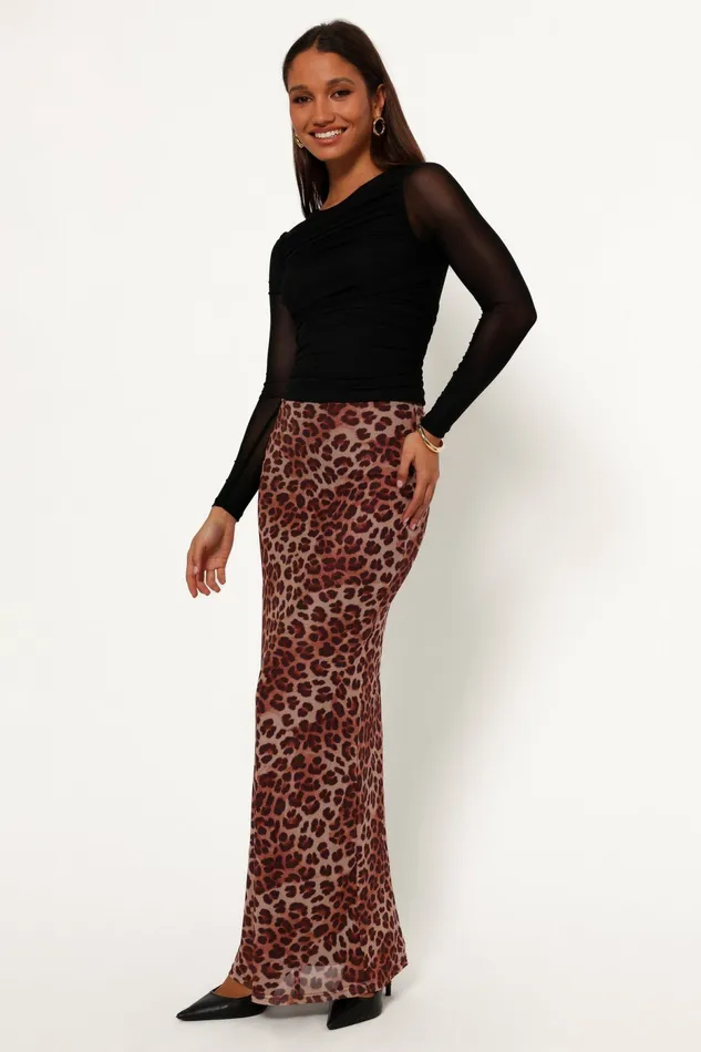 Petal and Pup Skirts Women Cici Maxi Skirt Leopard
