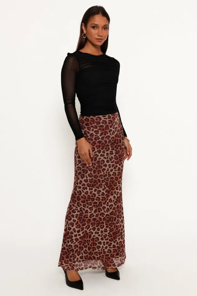 Petal and Pup Skirts Women Cici Maxi Skirt Leopard