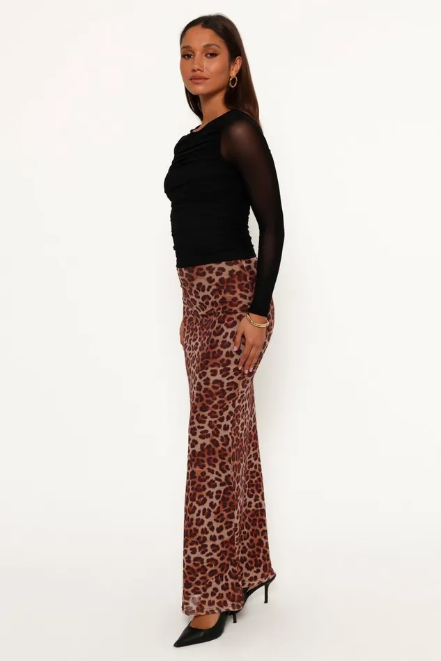 Petal and Pup Skirts Women Cici Maxi Skirt Leopard