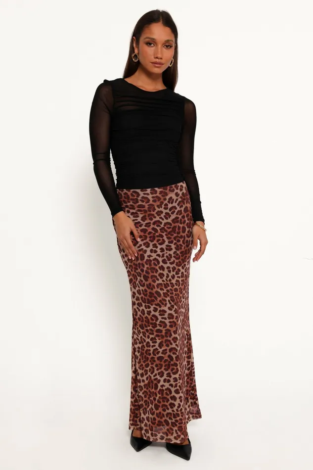 Petal and Pup Skirts Women Cici Maxi Skirt Leopard