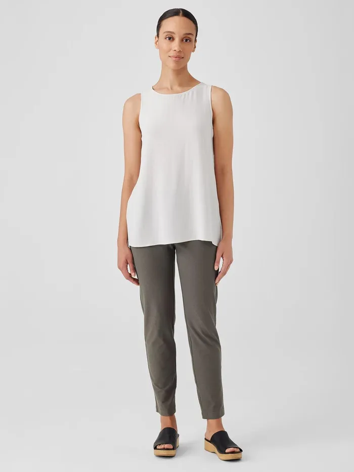 Petite Women Eileen Fisher Washable Stretch Crepe Pant White