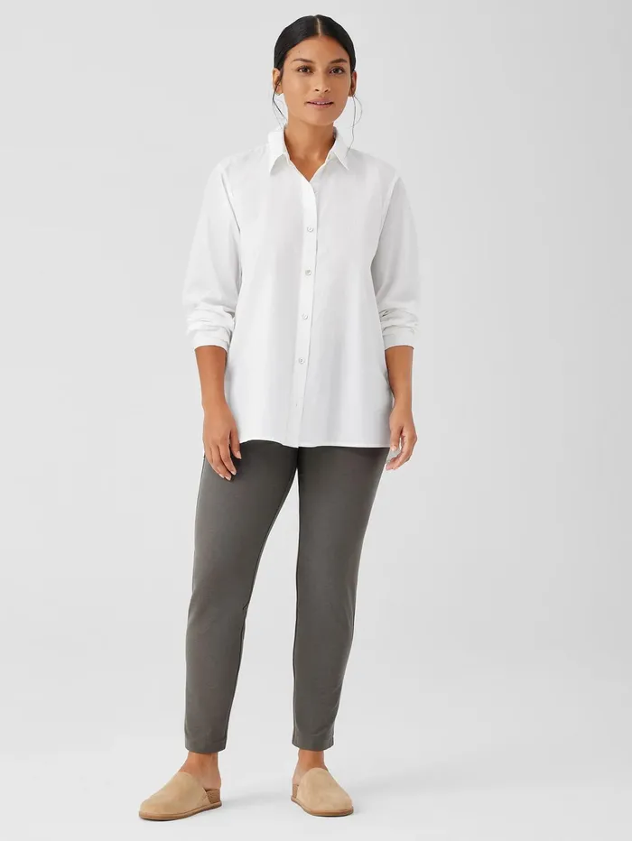 Petite Women Eileen Fisher Washable Stretch Crepe Pant White