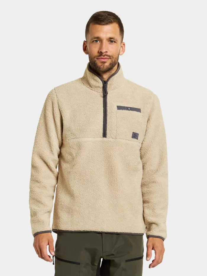 Phoenix Halfzip Clay Beige Men Didriksons Fleece and Midlayers