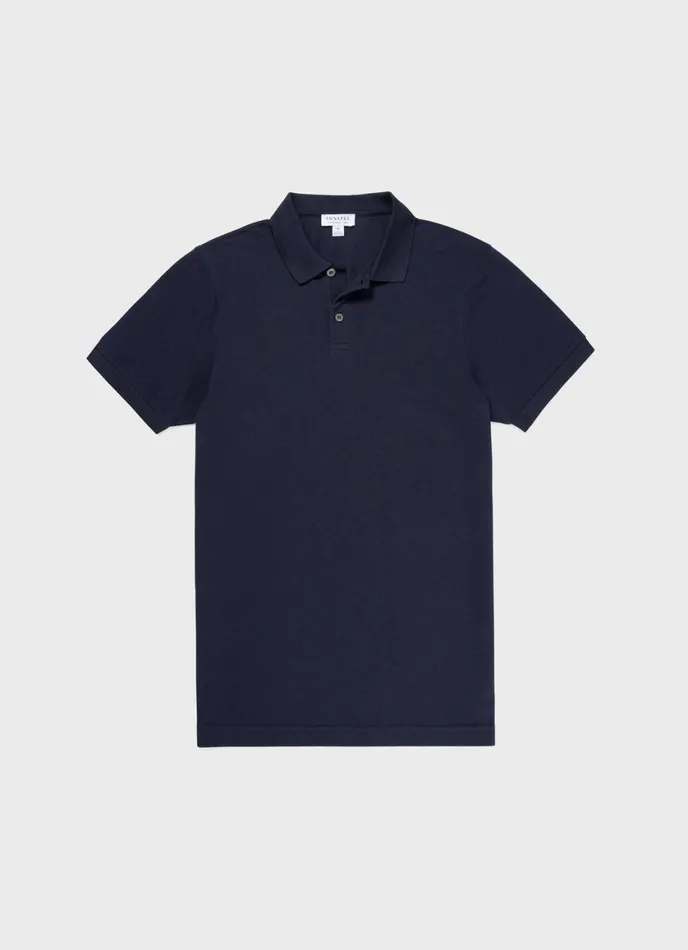 Piqu Polo Shirt Navy Men SUNSPEL Polo Shirts