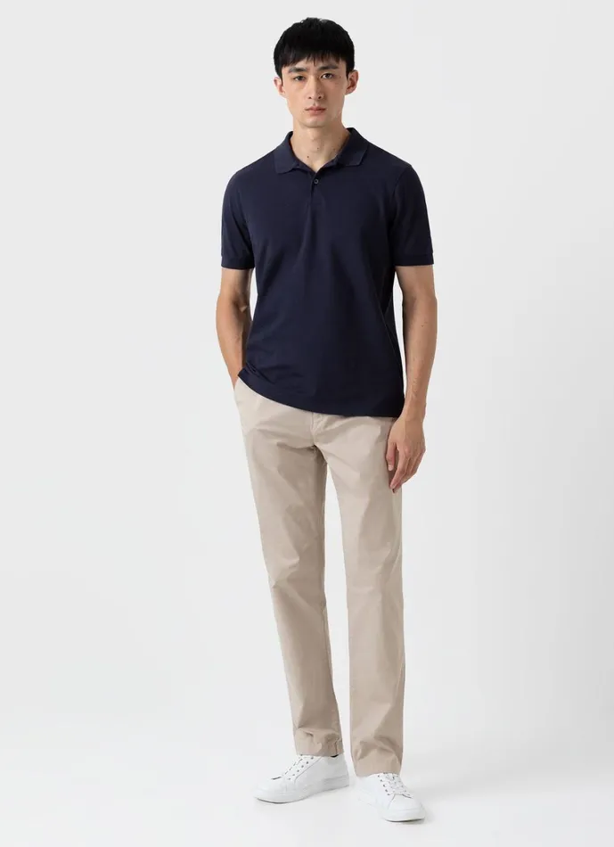 Piqu Polo Shirt Navy Men SUNSPEL Polo Shirts